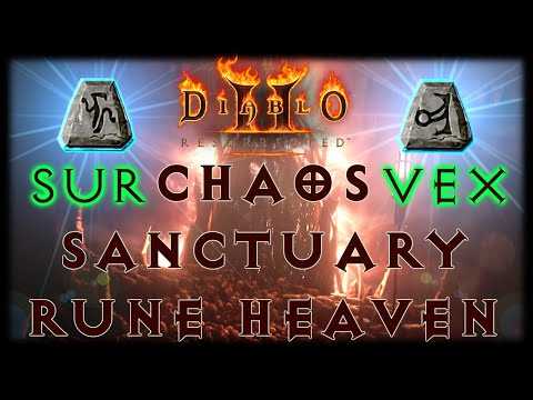 Diablo 2 Resurrected - Wind Druid 100 Chaos Sanctuary Runs Drop HIGHLIGHTS [High Runes  Rare Items]